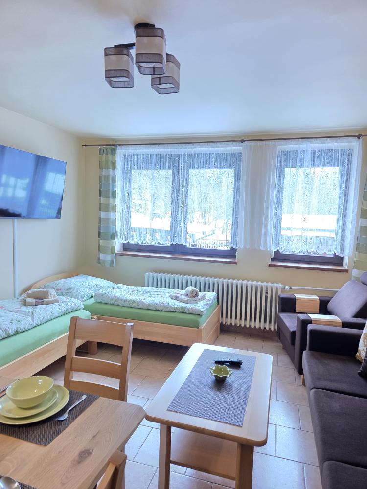 Pohled do apartmánu 1 